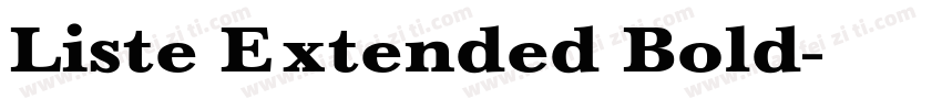 Liste Extended Bold字体转换